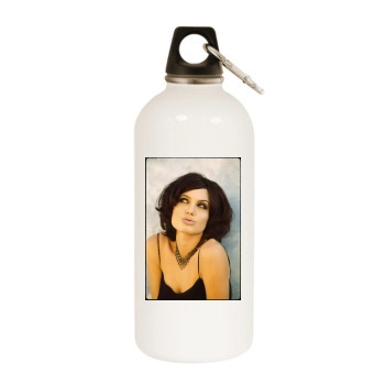 Angelina Jolie White Water Bottle With Carabiner