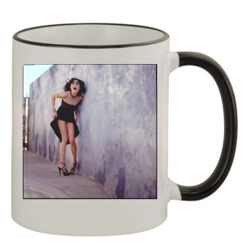 Angelina Jolie 11oz Colored Rim & Handle Mug