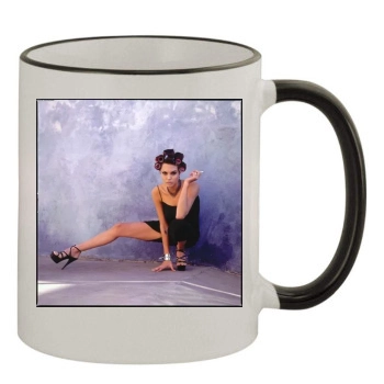 Angelina Jolie 11oz Colored Rim & Handle Mug