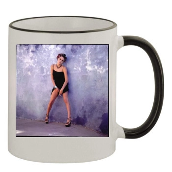 Angelina Jolie 11oz Colored Rim & Handle Mug