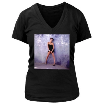 Angelina Jolie Women's Deep V-Neck TShirt