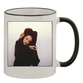 Angelina Jolie 11oz Colored Rim & Handle Mug