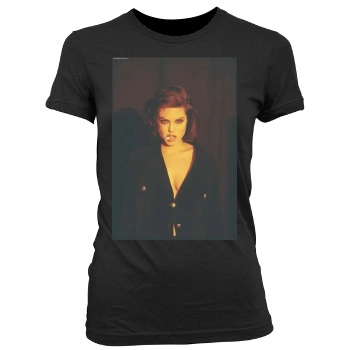 Angelina Jolie Women's Junior Cut Crewneck T-Shirt