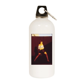 Angelina Jolie White Water Bottle With Carabiner