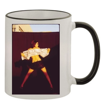 Angelina Jolie 11oz Colored Rim & Handle Mug