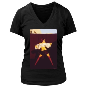 Angelina Jolie Women's Deep V-Neck TShirt