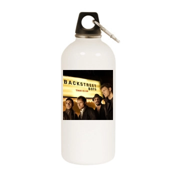 Backstreet Boys White Water Bottle With Carabiner