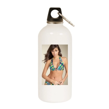 Barbara Herrera White Water Bottle With Carabiner