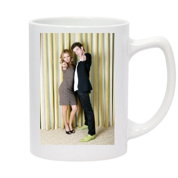 Becki Newton and Michael Urie 14oz White Statesman Mug