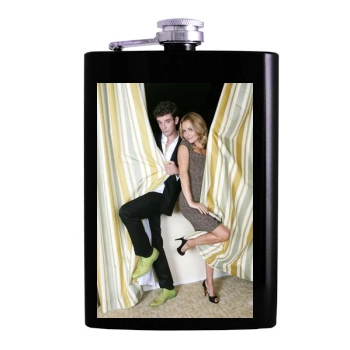 Becki Newton and Michael Urie Hip Flask