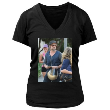 Brad Pitt Women's Deep V-Neck TShirt