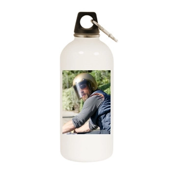 Brad Pitt White Water Bottle With Carabiner