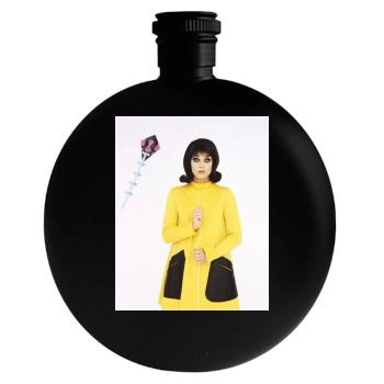 Brooke Shields Round Flask