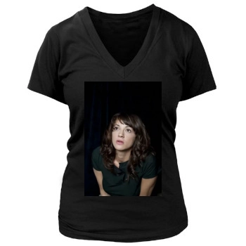 Asia Argento Women's Deep V-Neck TShirt