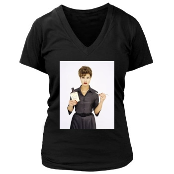 Brooke Shields Women's Deep V-Neck TShirt