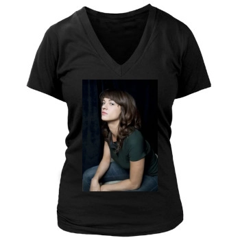 Asia Argento Women's Deep V-Neck TShirt