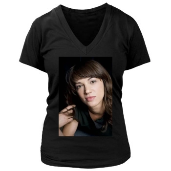 Asia Argento Women's Deep V-Neck TShirt