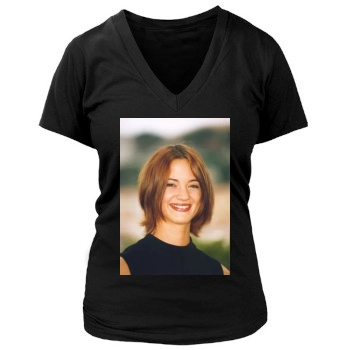 Asia Argento Women's Deep V-Neck TShirt