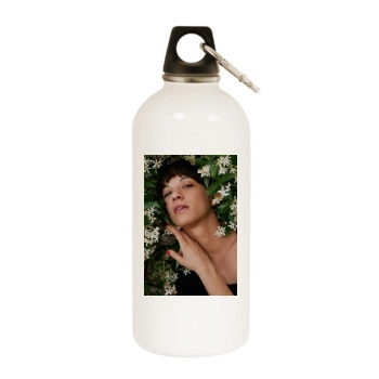 Asia Argento White Water Bottle With Carabiner