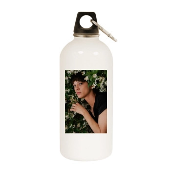 Asia Argento White Water Bottle With Carabiner