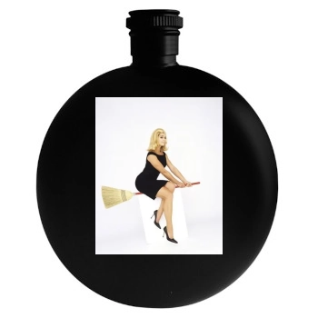 Brooke Shields Round Flask