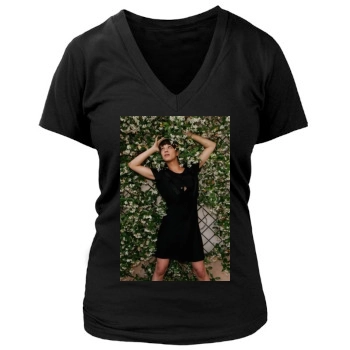 Asia Argento Women's Deep V-Neck TShirt