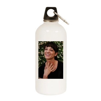 Asia Argento White Water Bottle With Carabiner