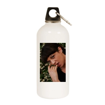 Asia Argento White Water Bottle With Carabiner