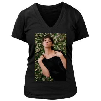 Asia Argento Women's Deep V-Neck TShirt