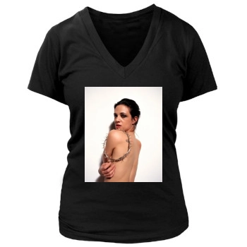 Asia Argento Women's Deep V-Neck TShirt