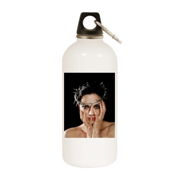 Asia Argento White Water Bottle With Carabiner