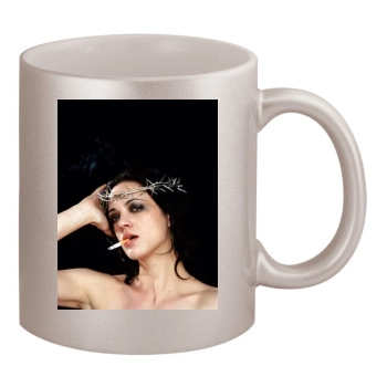 Asia Argento 11oz Metallic Silver Mug