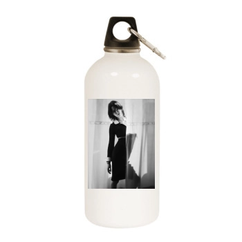 Asia Argento White Water Bottle With Carabiner