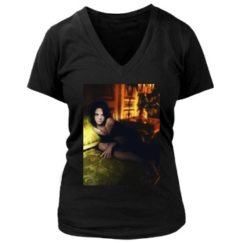 Asia Argento Women's Deep V-Neck TShirt