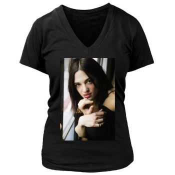 Asia Argento Women's Deep V-Neck TShirt