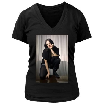 Asia Argento Women's Deep V-Neck TShirt