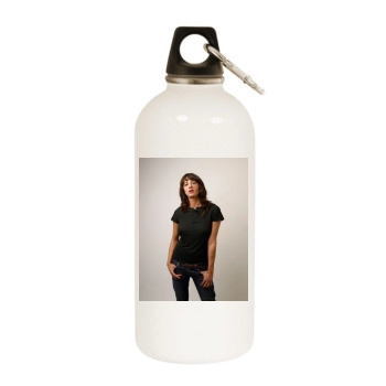 Asia Argento White Water Bottle With Carabiner