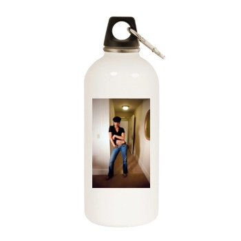 Asia Argento White Water Bottle With Carabiner