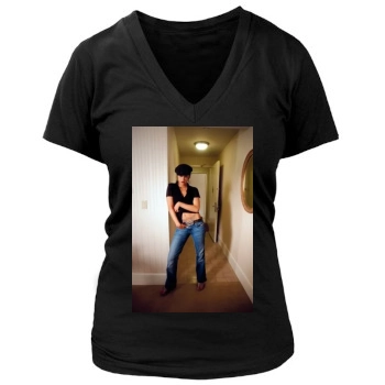 Asia Argento Women's Deep V-Neck TShirt