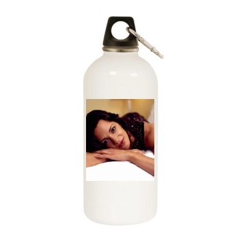 Asia Argento White Water Bottle With Carabiner