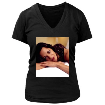 Asia Argento Women's Deep V-Neck TShirt