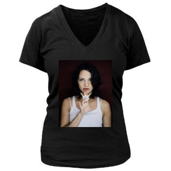 Asia Argento Women's Deep V-Neck TShirt