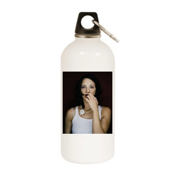 Asia Argento White Water Bottle With Carabiner