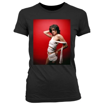 Asia Argento Women's Junior Cut Crewneck T-Shirt