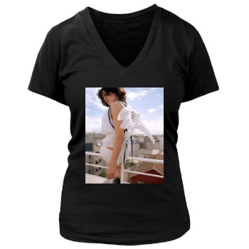 Asia Argento Women's Deep V-Neck TShirt