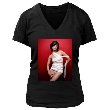 Asia Argento Women's Deep V-Neck TShirt