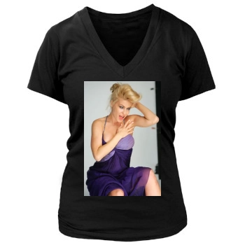 Carmen Electra Women's Deep V-Neck TShirt