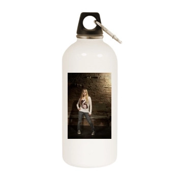 Avril Lavigne White Water Bottle With Carabiner