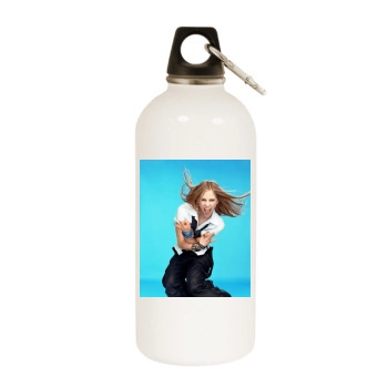 Avril Lavigne White Water Bottle With Carabiner