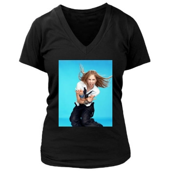 Avril Lavigne Women's Deep V-Neck TShirt